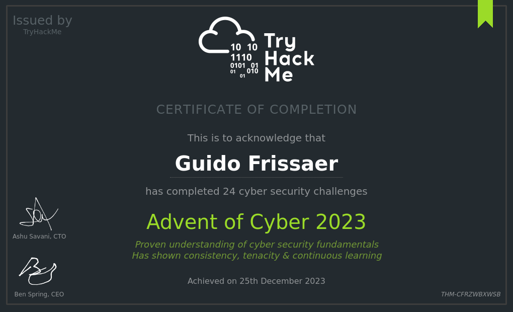 Advent of Cyber 2023 preview